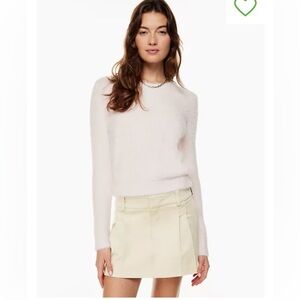 Sunday Best Kitten Crewneck Pale Pink Strawberry Puff Size XS Cozy Soft Luxe.